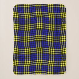 Blaue Gelbe Karierte Nahtlose Muster Sherpadecke