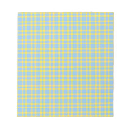 Blaue Gelbe Karo-Muster Notizblock