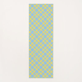 Blaue Gelbe Karomuster Yogamatte