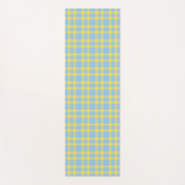 Blaue Gelbe Karomuster Yogamatte