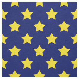 Blaue gelbe Sterne Muster dekorativ Textil Stoff