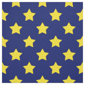 Blaue gelbe Sterne Muster dekorativ Textil Stoff