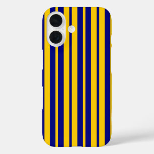 Blaue gelbe stilvolle Streifenmuster-Design  iPhone 16 Hülle