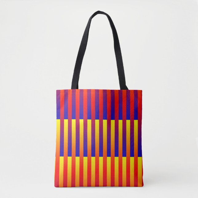 Blaue gelbe Streifen Tasche (Vorderseite)