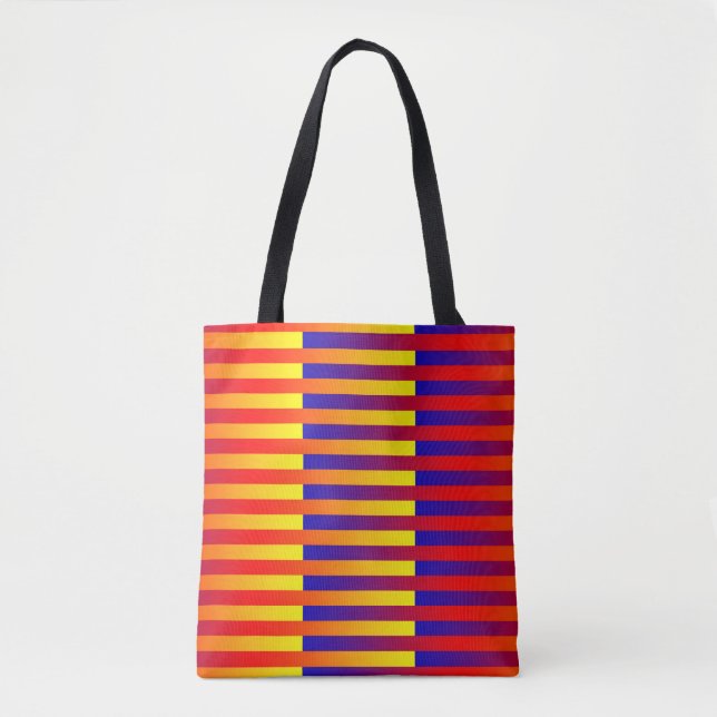 Blaue gelbe Streifen Tasche (Vorderseite)