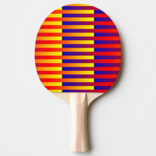 Blaue gelbe Streifen Tischtennis Schläger