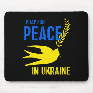 Blaue Gelbe Taube Bete Für Den Frieden Ukraine Ukr Mousepad