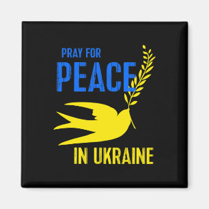 Blaue Gelbe Taube Bete Für Frieden Ukraine Ukraini Magnet
