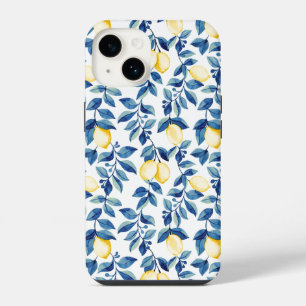 Blaue gelbe Zitrone iPhone 14 Hülle
