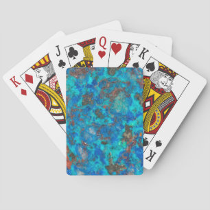 Blaue gemusterte Shattuckit Spielkarten