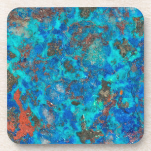 Blaue gemusterte Shattuckit Untersetzer