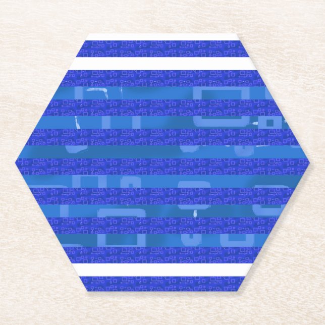 Blaue Geometrie Untersetzer (Vorderseite)