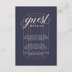 Blaue geometrische begleitkarte