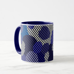 Blaue geometrische Muster Tasse