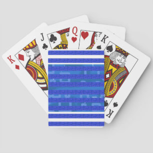 Blaue geometrische Streifen Klassische Spielkarten