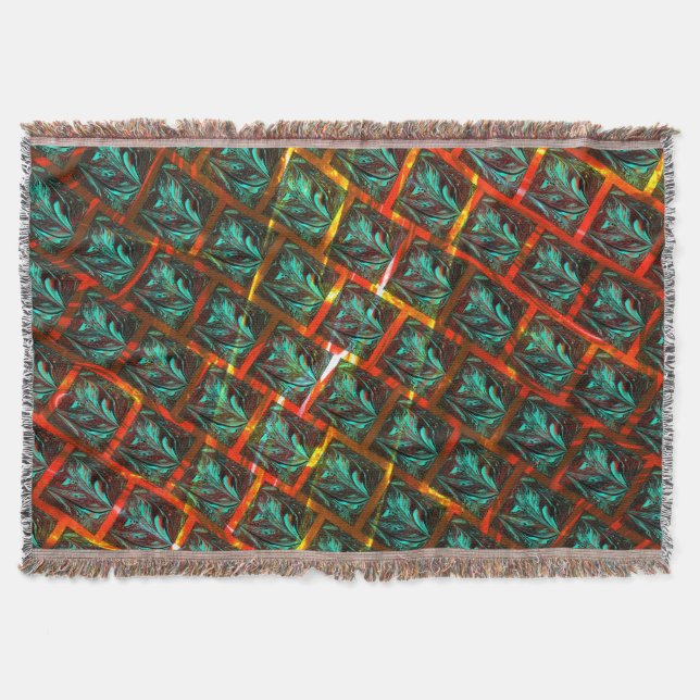 Blaue "gerahmte Augen", Quadrat, Kratzer oder rote Decke (Vorderseite)