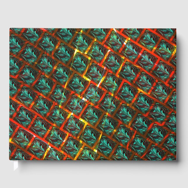 Blaue "gerahmte Augen", Quadrat, Kratzer oder rote Gästebuch (Vorderseite)