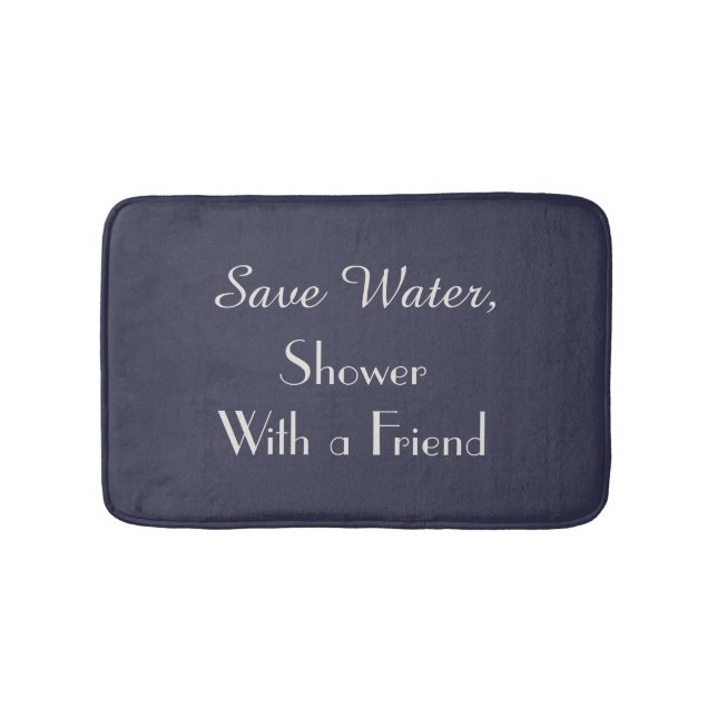 Blaue Gerettet Wasserdusche mit freundlichem Funny Badematte (Vorderseite)
