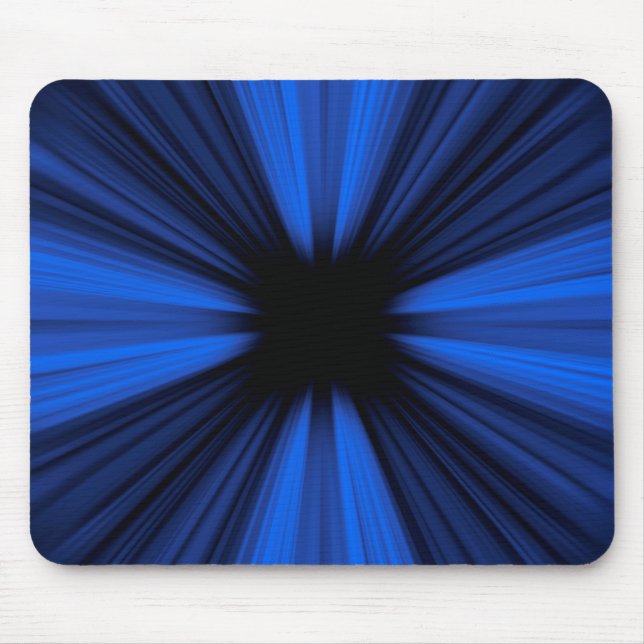 Blaue Geschwindigkeitslinien Mousepad (Vorne)