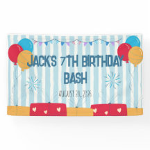 Blaue gestreifte Ballons & Geschenke Benutzerdefin