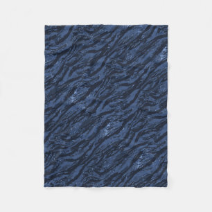 Blaue gestreifte Camouflage Fleecedecke