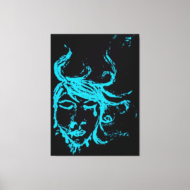 blaue Gewässer Leinwanddruck (Vorderseite)