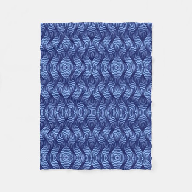 Blaue gewebte geometrische Decke (Vorderseite)