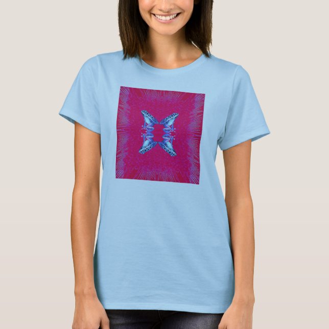 Blaue Gift-Pfeil-Frösche T-Shirt (Vorderseite)