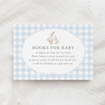 Blaue Gingham-Album-Sil goose-Bücher für Baby