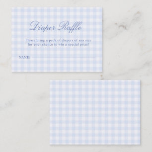 Blaue Gingham-Baby-Party Begleitkarte