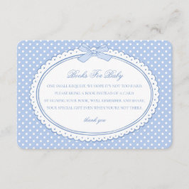 Blaue Gingham Coquette Bücher fürs Baby Begleitkarte