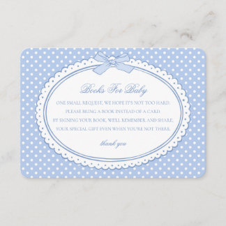 Blaue Gingham Coquette Bücher fürs Baby Begleitkarte