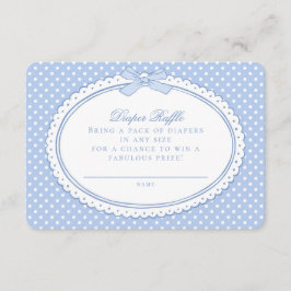Blaue Gingham Coquette Windel-Raffle Begleitkarte
