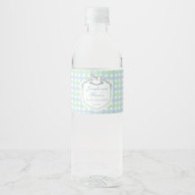 Blaue Gingham-Rosspferd-Babydusche