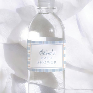 Blaue Gingham Vintage-Baby-Party