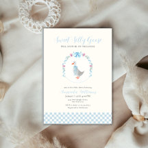 Blaue Gingham-Wald-Silvester-Gans-Baby-Party