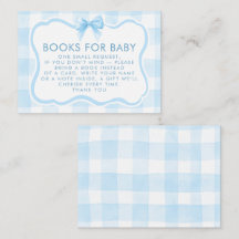 Blaue Gingham-Wellenrahmen-Schleifen-Bücher-für-Ba