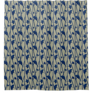 Blaue Ginkgo-Duschvorhang Duschvorhang