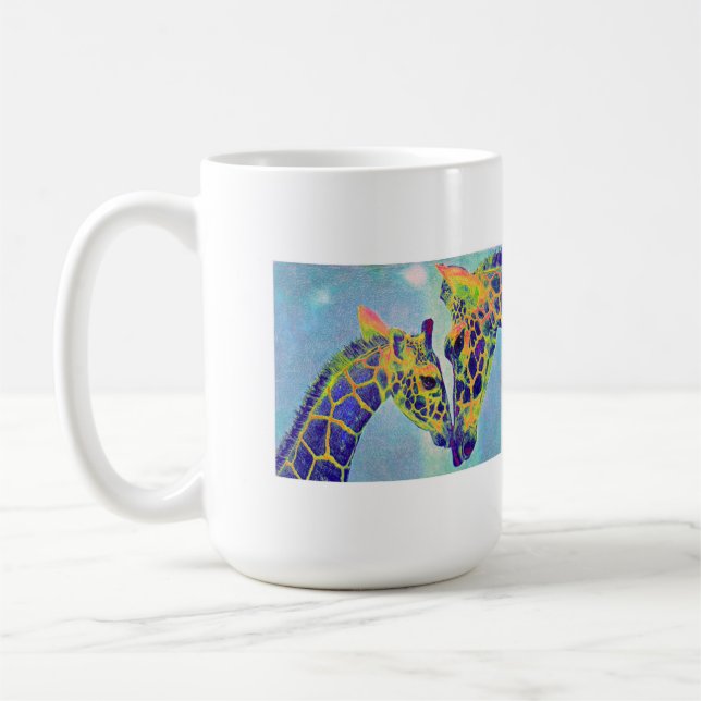 blaue Giraffen-Tasse Kaffeetasse (Links)