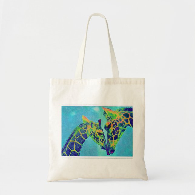 blaue Giraffentasche Tragetasche (Vorne)