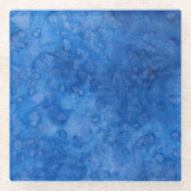 Blaue Glasuntersetzer Blue Effervescence