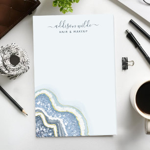 Blaue Glitter-Achat-Geode Luxus-Geschäft Post-it Klebezettel