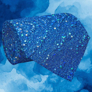 Blaue Glitter-Faux-Seide Luxus-Herrenausstattung Krawatte