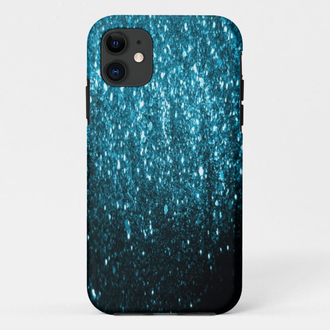 Blaue Glitter-Glitzern iphone 5 Abdeckung Case-Mate iPhone Hülle (Rückseite)
