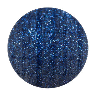 Blaue Glitter-Textur Festlicher Glanz Schneidebrett