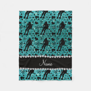 Blaue Glitterrolle Derby des Namerotkehlcheneies Fleecedecke