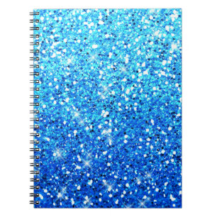 Blaue Glitzer Glitzern Textur Notizblock