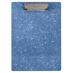 Blaue Glitzerfunken Klemmbrett