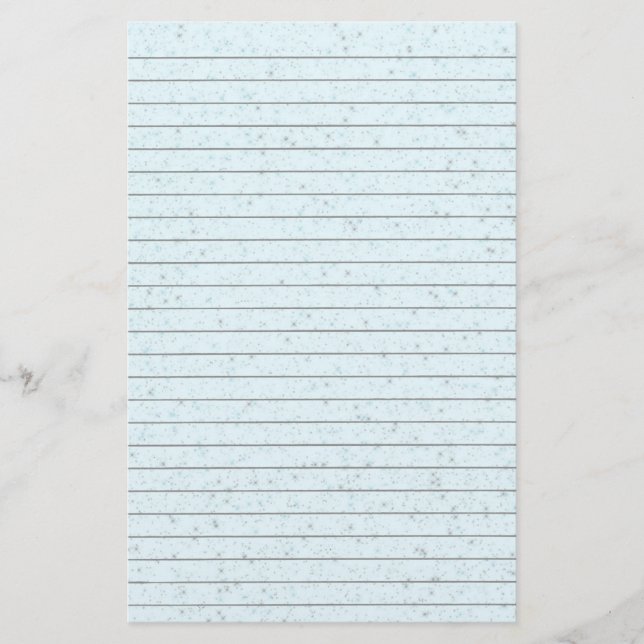 Blaue Glitzern Stationery Briefpapier (Vorderseite)