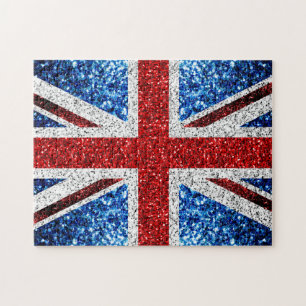 Blaue Glitzern unter der Flagge des Vereinigten Kö